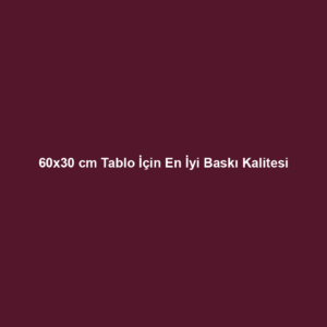 60×30 cm Tablo İçin En İyi Baskı Kalitesi